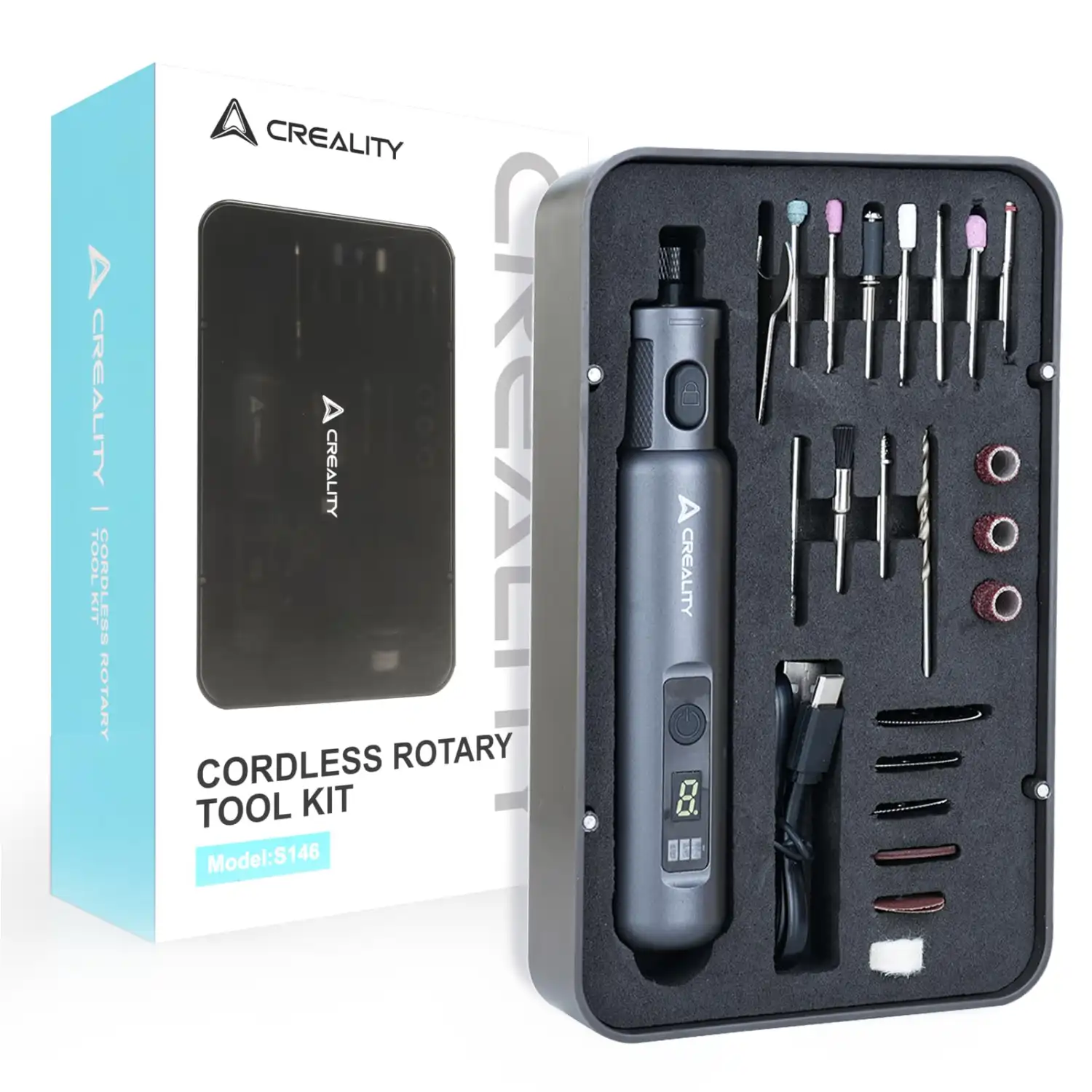 Creality Cordless Rotary Tool Kit ‚Äì Precision Cutting, Sanding & Polishing for 3D Printing & DIY