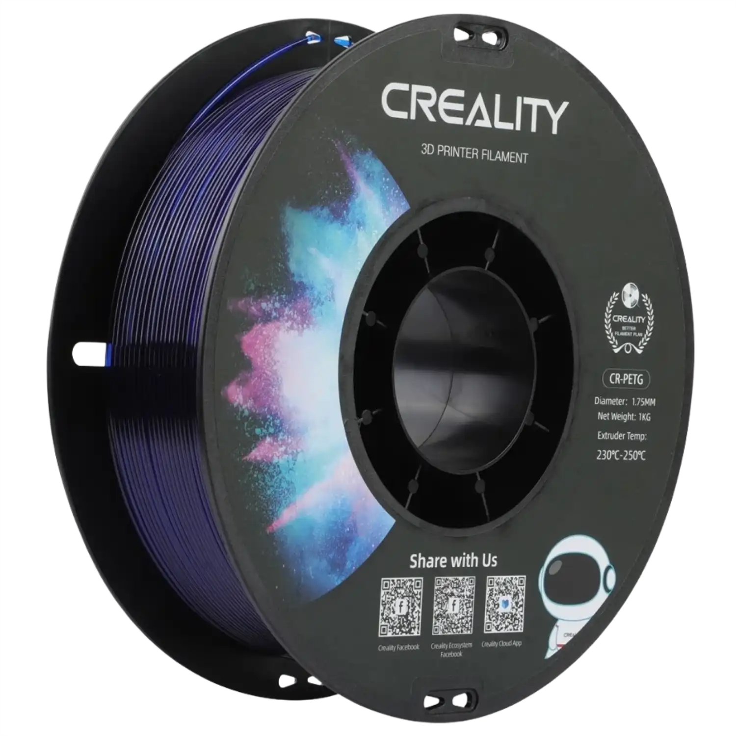 Creality CR-PETG Filament 1kg ‚Äì Transparent Blue | Tough, Weatherproof & High-Precision