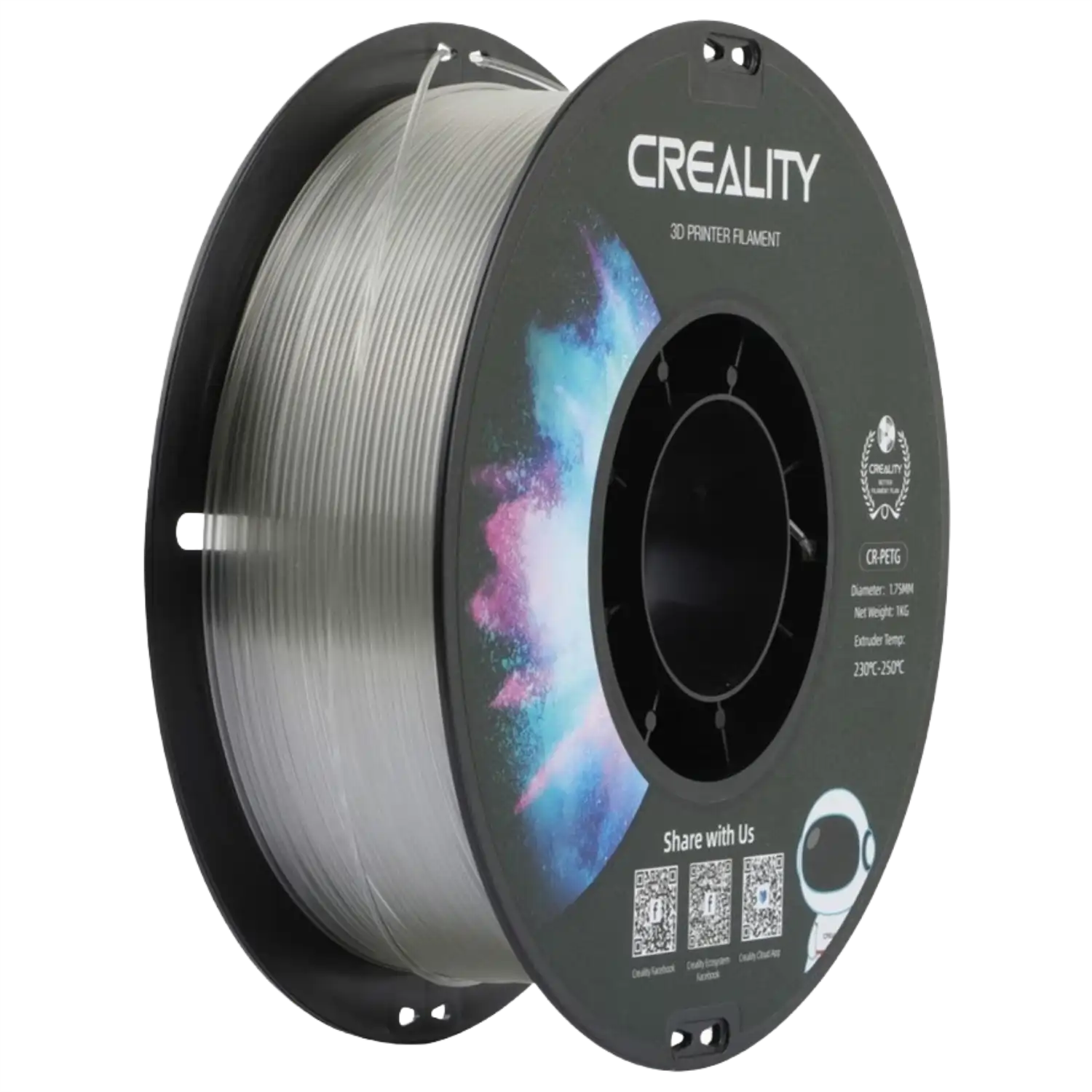Creality CR-PETG Filament 1kg ‚Äì Transparent | Tough, Weatherproof & High-Precision
