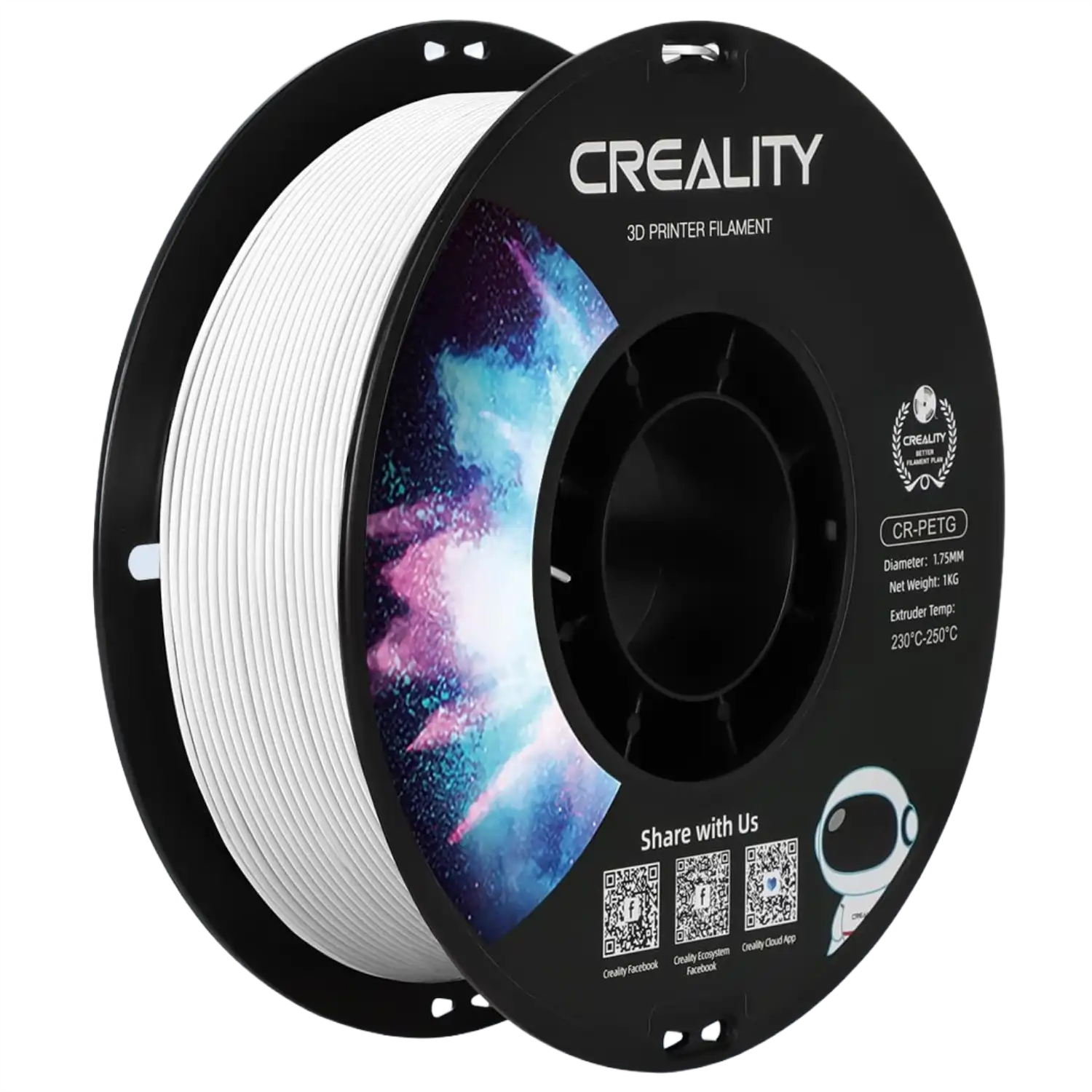 Creality CR-PETG Filament 1kg ‚Äì White | Tough, Weatherproof & High-Precision