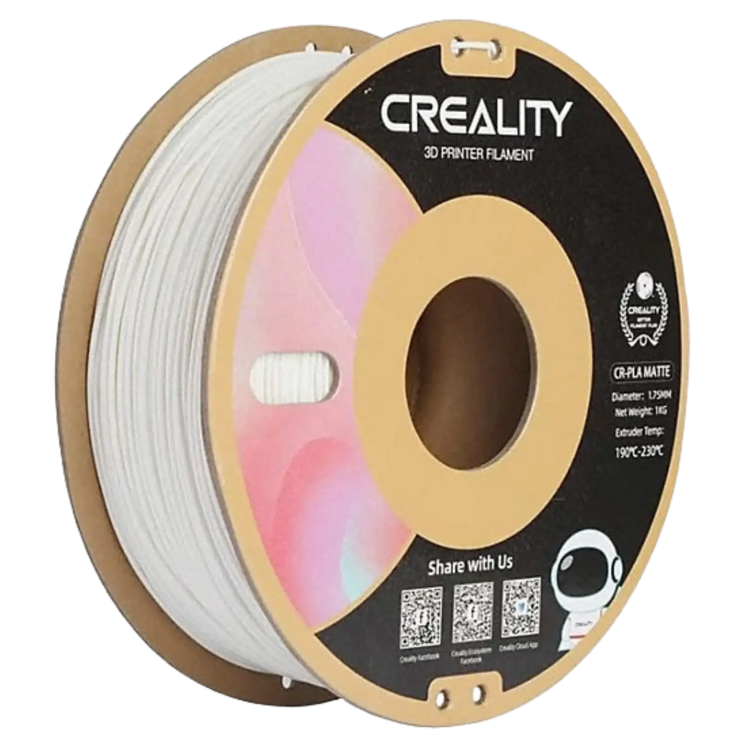 Creality CR-PLA Filament 1kg ‚Äì Matte Gypsum White | High-Precision, Strong & Easy-Print