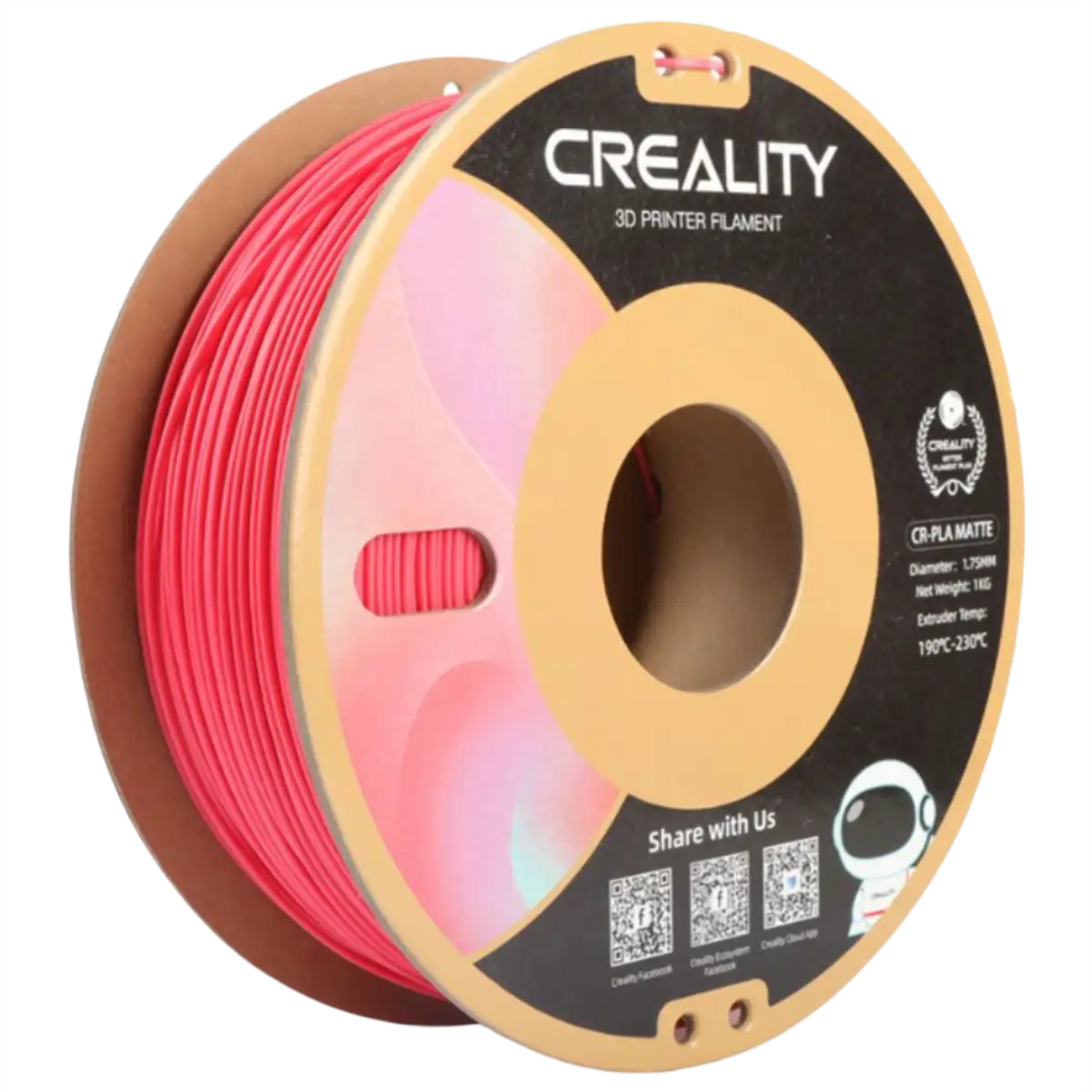 Creality CR-PLA Matte Filament 1kg ‚Äì Matte Strawberry Red | High-Precision, Strong & Easy-Print- Strawberry Red