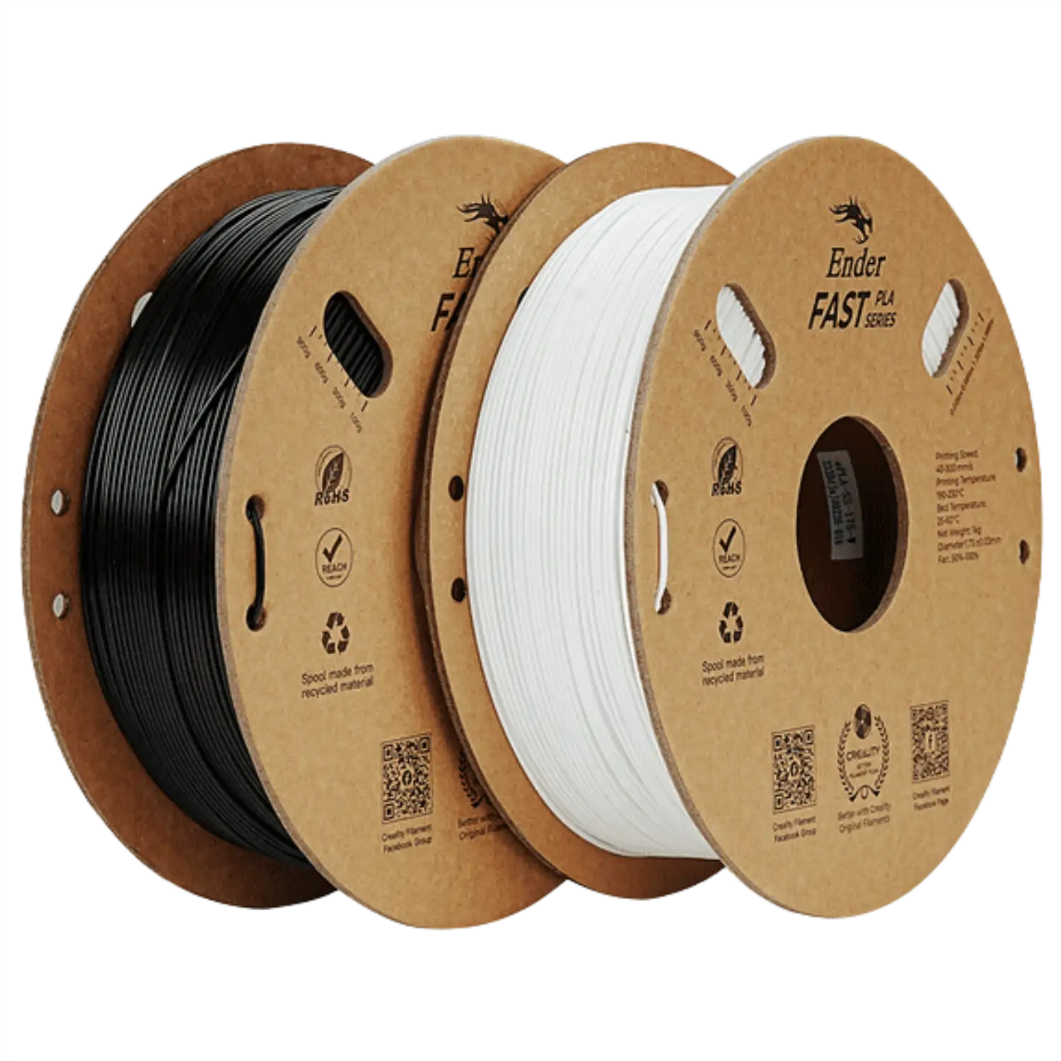 Creality Ender Fast PLA Filament 1kg ‚Äì White & Black | High-Speed 300mm/s, Ender-Optimized