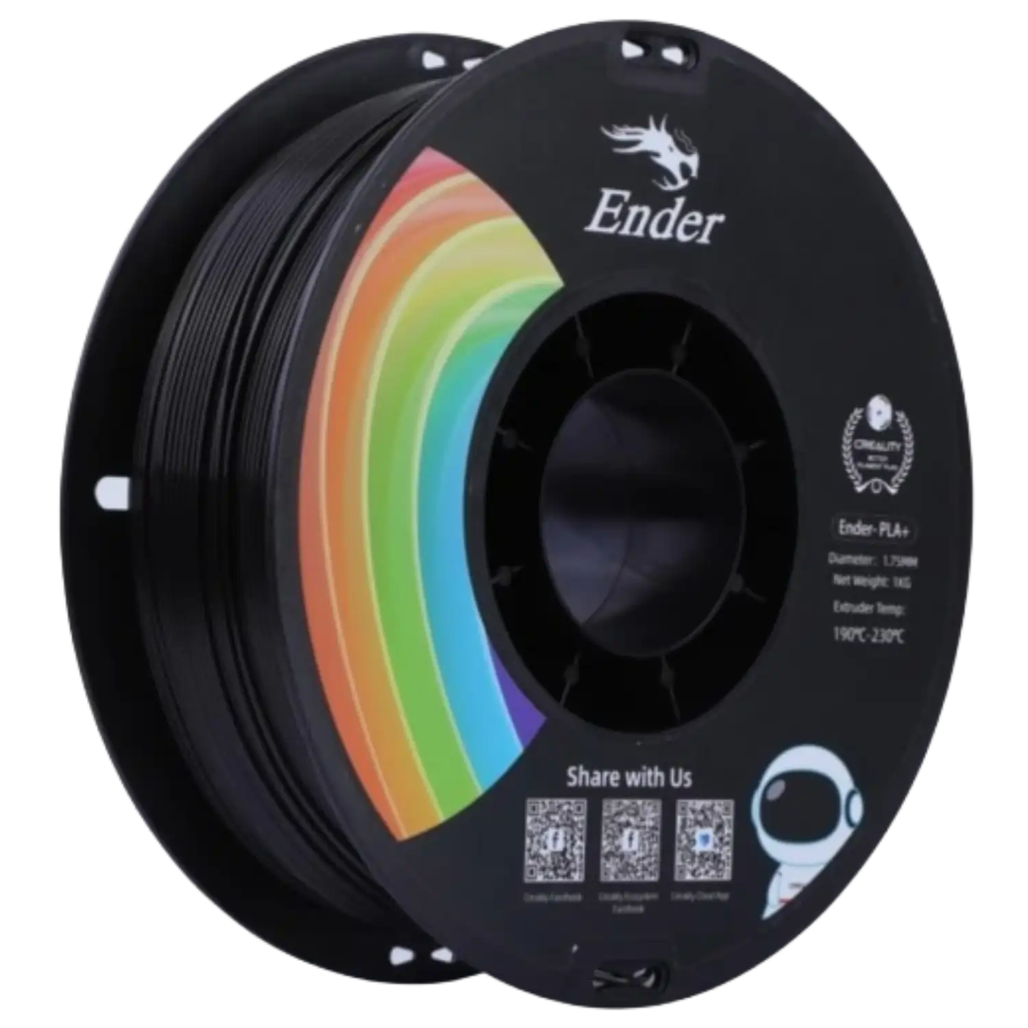 Creality Ender PLA+ Filament 1kg ‚Äì Black | Stronger, Smoother, Ender-Optimized
