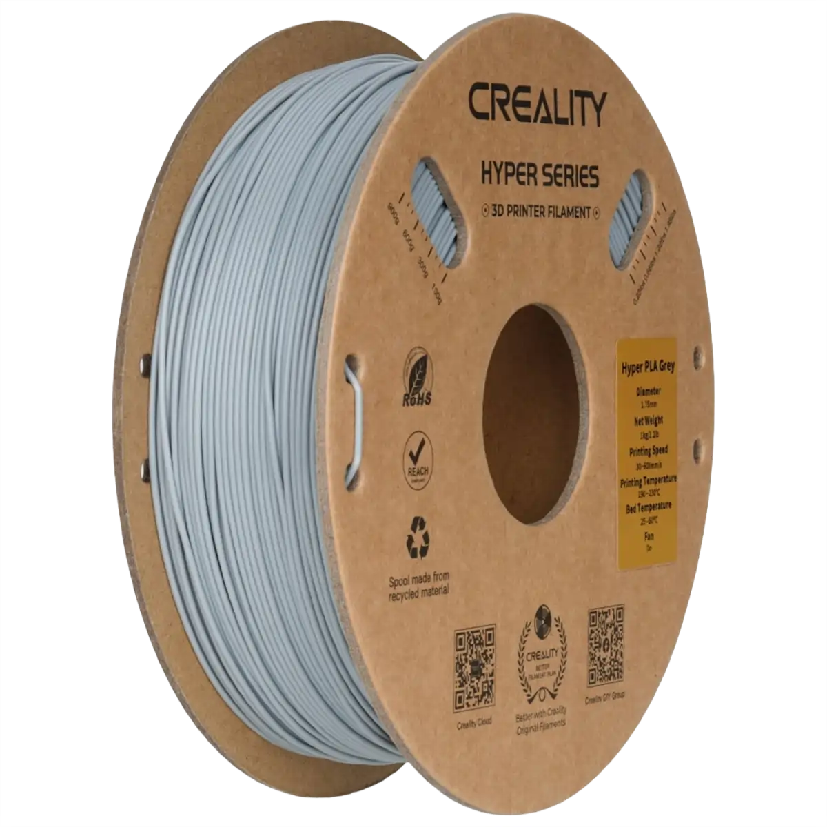 Creality Hyper PLA Filament 1kg ‚Äì Grey | High-Speed Printing, Strong & Smooth Finish