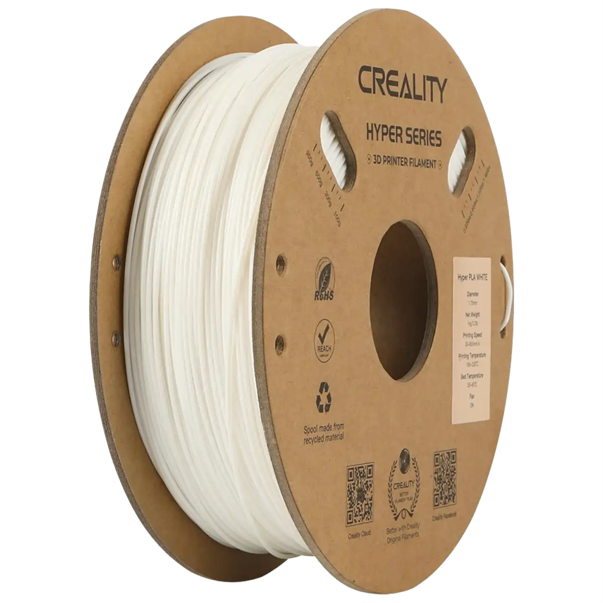 Creality Hyper PLA Filament 1kg ‚Äì White | High-Speed Printing, Strong & Smooth Finish